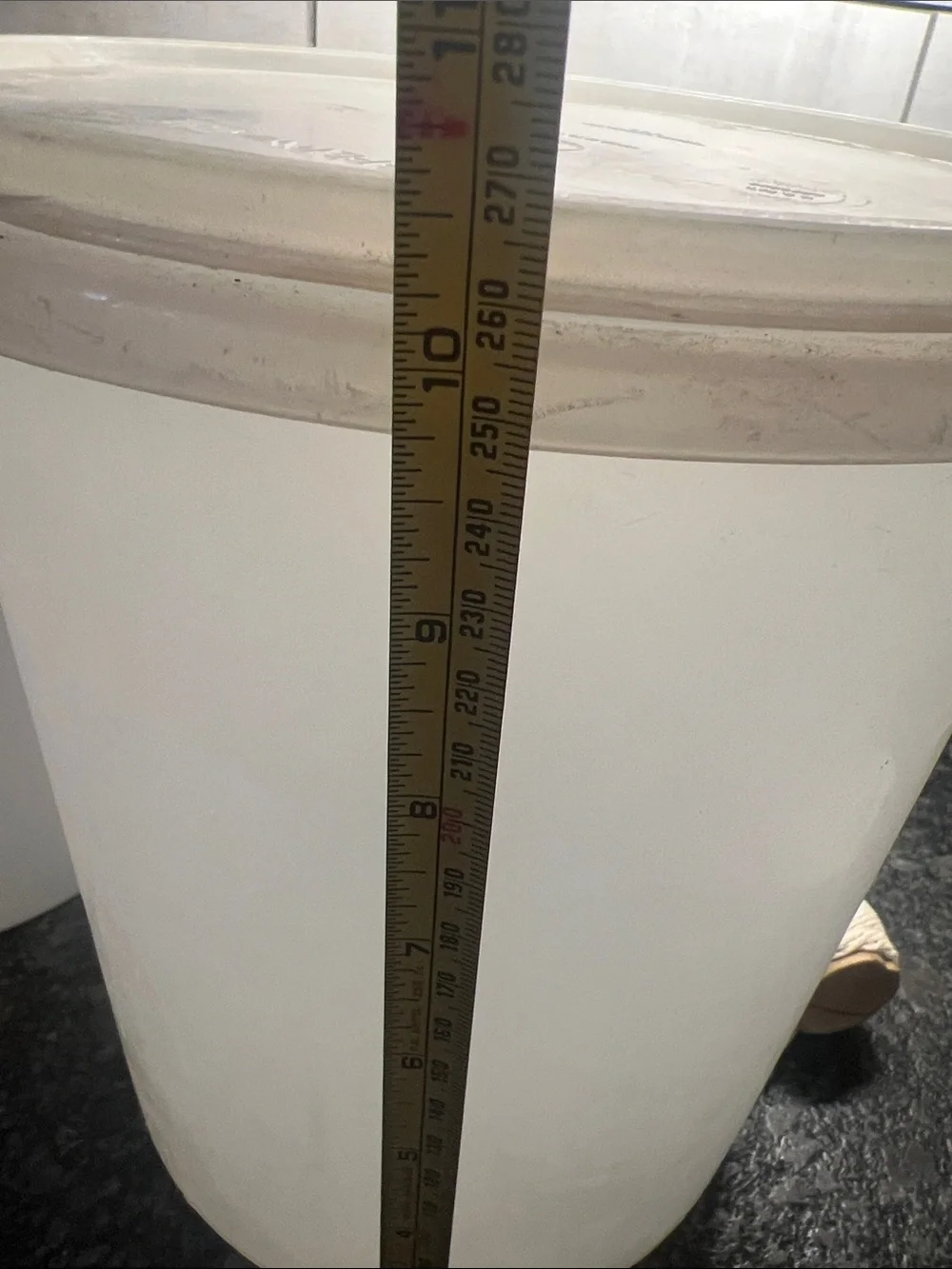 Set of 2 Tupperware large  Sheer White Round Plastic Storage Tubs with Lids